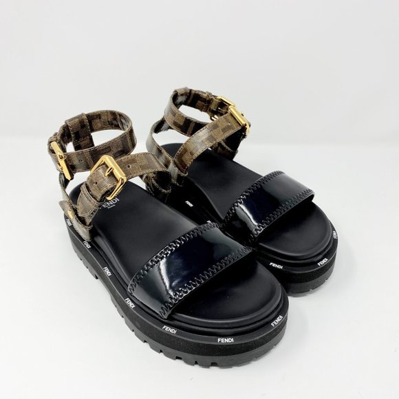 SANDALS Sandals in glossy black neoprene - Picture 4 of 7